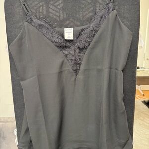 Black Lace Trim Cami Top